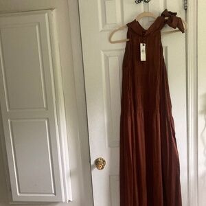 Brand new chocolate Mango dress XS